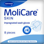 MoliCare Skin Προεμποτισμένα γάντια καθαρισμού σώματος χωρίς χρήση νερού 8 τεμάχια